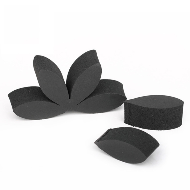 TDK-096 Спонж для макияжа (черный) 6 лепестков