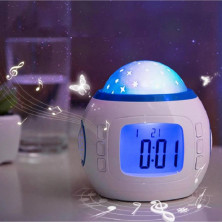 SV-56 Будильник с проекцией Music and Starry Sky Calender 1038 музыкальный