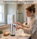 KP-319 Дозатор Sensor Soap Dispenser для жидкого мыла сенсорный бесконтактный ,диспенсер на мойку и в ванную комнату, на батарейках, стальной